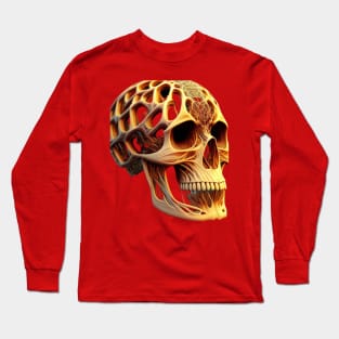 Synthetic mechanical skull t-shirt Long Sleeve T-Shirt